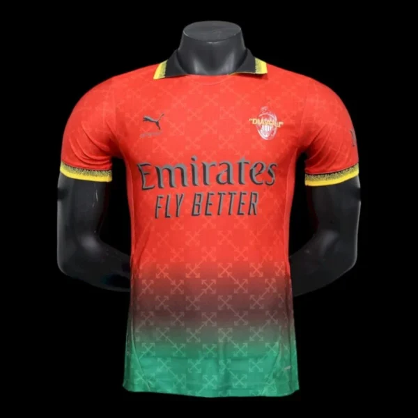 AC Milan Fourth Red Shirt 24/25 – Player Version
