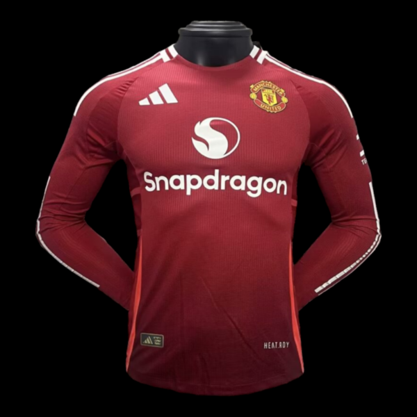Manchester United Home Jersey 24/25 - Long Sleeves Player Version